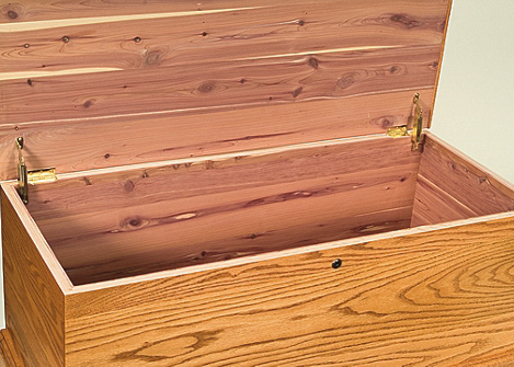 raised panel vintage chest with cedar lining