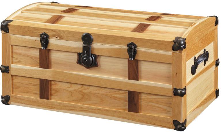 Medium Details about   Rustic Natural Wooden Streamer Trunk with Studded detail 
