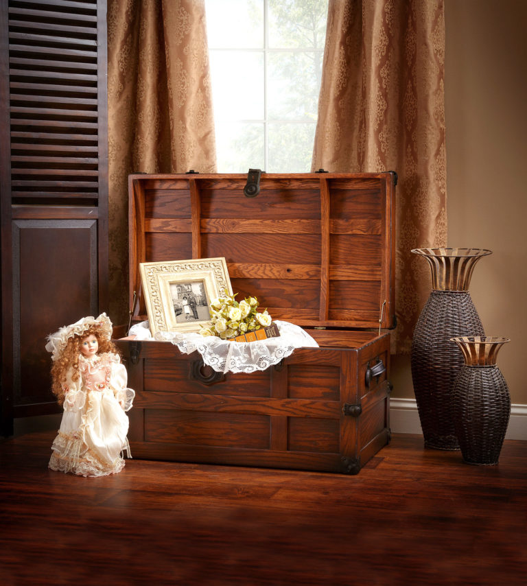 Custom Built Steamer Trunk With Brass Details